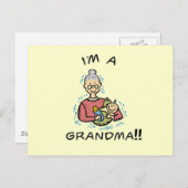 Carte Postale Je suis grand-mère et bébé (Devant / Derrière)