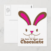 Carte Postale Je suis ici pour voler ton CHOCOLAT (Devant / Derrière)