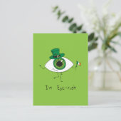 Carte Postale Je suis Irlandais St. Patrick's Day Eye Eyeball (Debout devant)