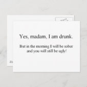 Carte Postale Je suis ivre mais... (St.K) (Devant / Derrière)