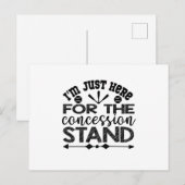 Carte Postale Je suis juste ici pour le stand de concession (Devant / Derrière)
