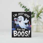 Carte Postale Je suis juste là pour le Fantôme Drôle des Boos (Debout devant)