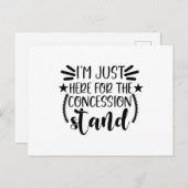 Carte Postale Je suis juste là pour le stand de la concession (Devant / Derrière)