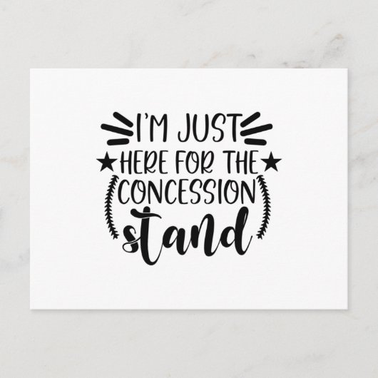 Carte Postale Je suis juste là pour le stand de la concession (Devant)