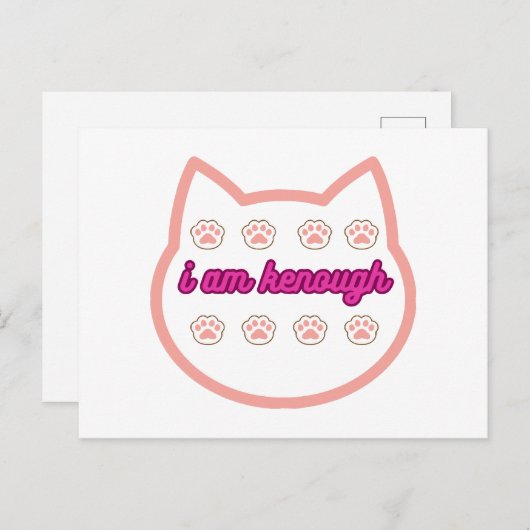 Carte Postale Je suis kassez t-shert cat (Devant / Derrière)