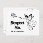 Carte Postale Je suis la Fée du Nettoyage (Devant / Derrière)