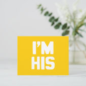 CARTE POSTALE JE SUIS LE (Debout devant)