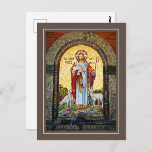 Carte Postale "JE SUIS LE BON SHEPHERD Après Bernhard Plockhorst (Devant / Derrière)