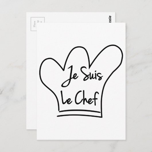 Carte Postale Je Suis Le Chef (Devant / Derrière)