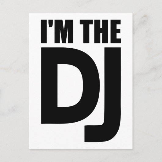 Carte Postale Je suis le DJ (Devant)