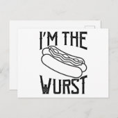 Carte Postale Je suis le Wurst Hot Dog Mating Contest Hot Amoure (Devant / Derrière)