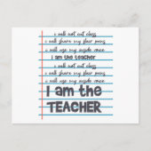 Carte Postale JE SUIS L'ENSEIGNANT Citation Enseignant Enseignem (Devant)