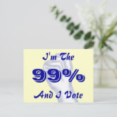 Carte Postale Je suis les 99% (Debout devant)