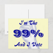 Carte Postale Je suis les 99% (Devant / Derrière)