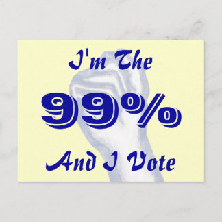 Carte Postale Je suis les 99%