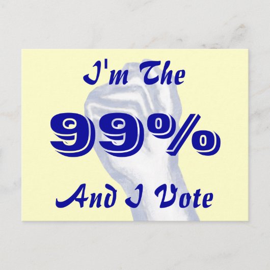 Carte Postale Je suis les 99% (Devant)