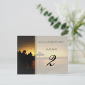 Carte Postale Je suis ma bien-aimée Sunset Mariage Table Numéro (Debout devant)