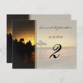 Carte Postale Je suis ma bien-aimée Sunset Mariage Table Numéro (Devant / Derrière)