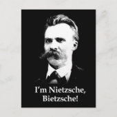 Carte Postale Je suis Nietzsche, Bietzsche ! (Devant)