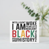Carte Postale Je suis Noir (Debout devant)