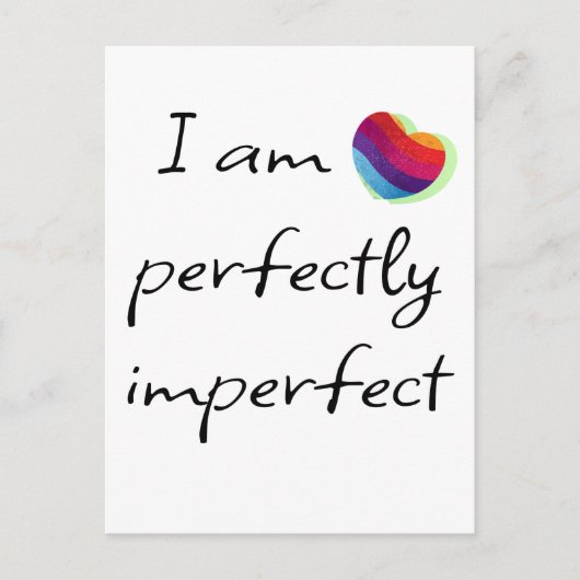 Carte Postale Je suis parfaitement imparfait (Devant)