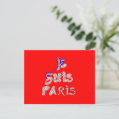 Carte Postale Je Suis Paris Art Print (Debout devant)