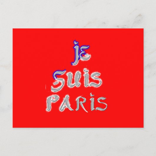 Carte Postale Je Suis Paris Art Print (Devant)