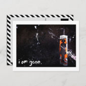 Carte Postale je suis parti. (Devant / Derrière)