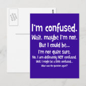 Carte Postale Je suis perplexe... (Devant / Derrière)