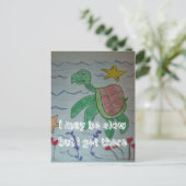 Carte Postale Je suis peut-être en retard, mais j'y arrive (Debout devant)