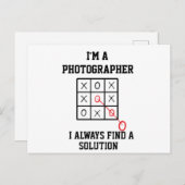 Carte Postale Je suis photographe, je trouve toujours une soluti (Devant / Derrière)