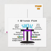 Carte Postale Je Suis Pour (Devant / Derrière)