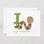 Carte Postale Je Suis Pour Inchworm (Devant / Derrière)