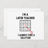 Carte Postale Je suis professeur de latin, je trouve toujours un (Devant / Derrière)