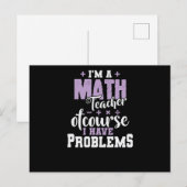 Carte Postale Je suis professeur de maths, bien sûr, j'ai un pro (Devant / Derrière)