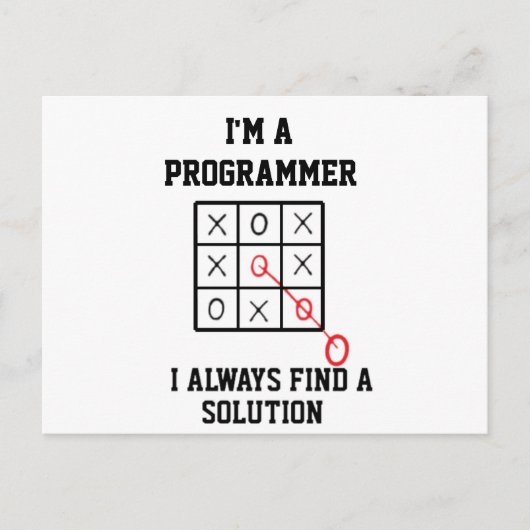 Carte Postale Je Suis Programmeur Je Trouve Toujours Une Solutio (Devant)