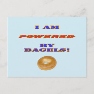 Carte Postale Je suis propulsé par des Bagels