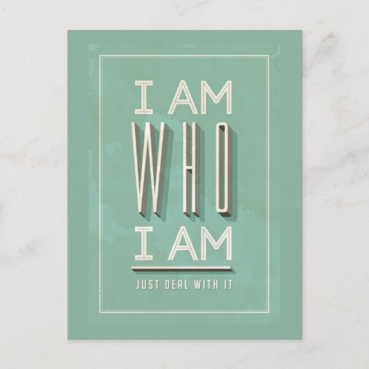 Carte Postale Je Suis Qui Je Suis (Devant)