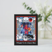 Carte Postale Je Suis Recherché D'Être Un Homme Spatial (Debout devant)