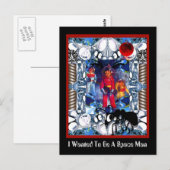 Carte Postale Je Suis Recherché D'Être Un Homme Spatial (Devant / Derrière)