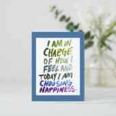 Carte Postale Je suis responsable de la façon dont je ressens le (Debout devant)