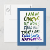 Carte Postale Je suis responsable de la façon dont je ressens le (Devant / Derrière)