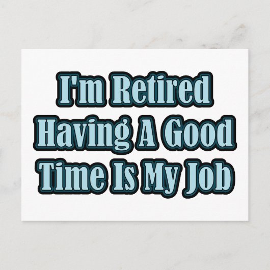 Carte Postale Je suis retraité (Devant)
