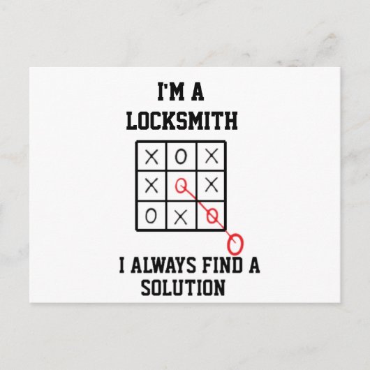 Carte Postale Je suis serrurier je trouve toujours une solution  (Devant)