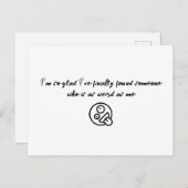 Carte Postale Je suis si heureux d’avoir enfin trouvé quelqu’un  (Devant / Derrière)