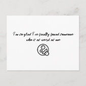 Carte Postale Je suis si heureux d’avoir enfin trouvé quelqu’un  (Devant)