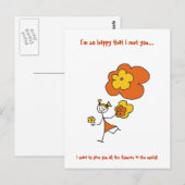 Carte Postale Je suis si heureux de vous avoir rencontré... (Devant / Derrière)