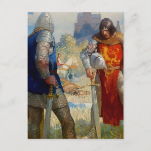 Carte Postale « Je suis Sir Lancelot du Lac » par NC Wyeth