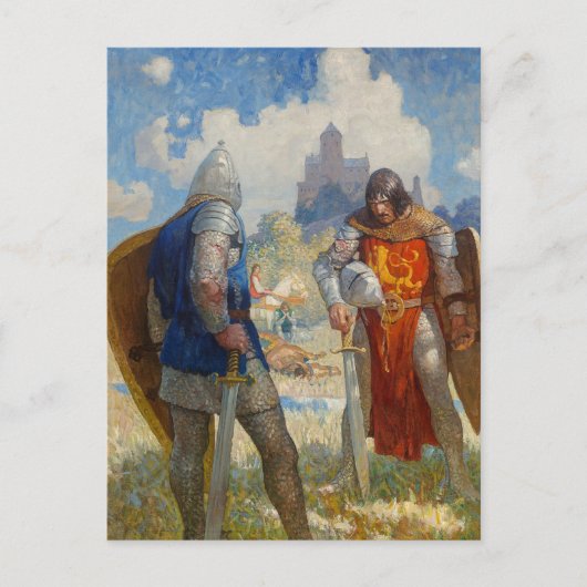 Carte Postale Je Suis Sir Launcelot du Lake, c. 1922 par N.C Wye (Devant)