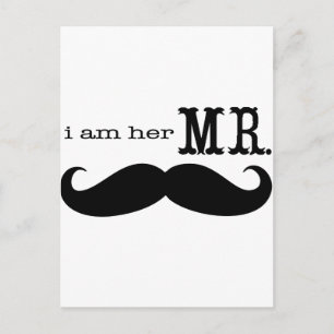 Carte Postale Je suis Son M. Mustache Grooms Cadeaux